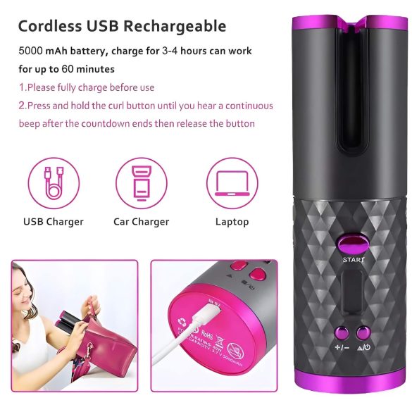 CAC - akumulatorski kodralnik (sivo-roza)