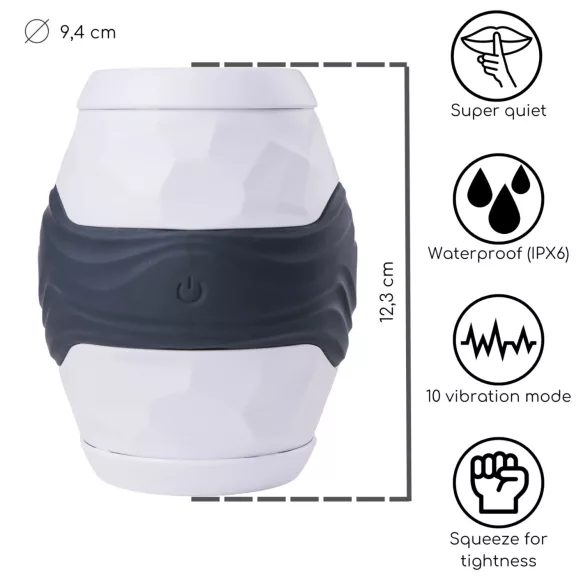 Desirel Grip Master - masturbator za moške - močan oprijem - siva