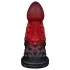 OgazR - dildo s priseski - rdeč - 19 cm