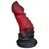 OgazR - dildo s priseski - rdeč - 19 cm