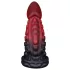 OgazR - dildo s priseski - rdeč - 19 cm