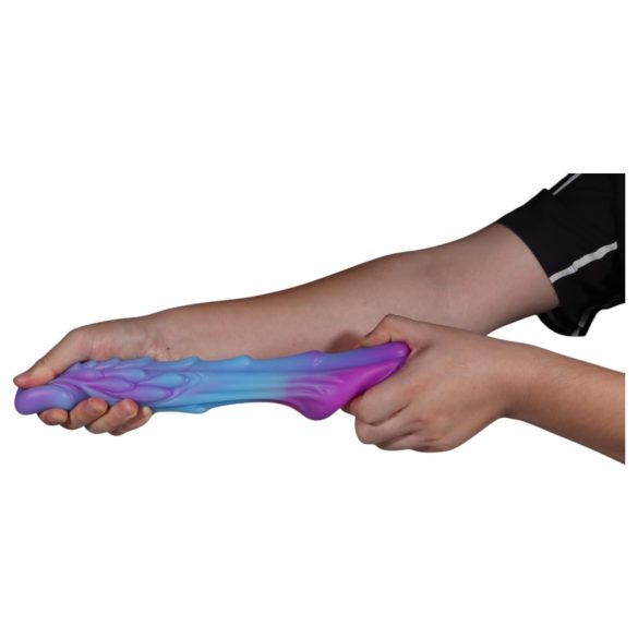 OgazR - dildo v obliki zmaja - svetleči učinek - 22cm - vijolično-roza