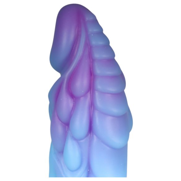 OgazR - dildo v obliki zmaja - svetleči učinek - 22cm - vijolično-roza