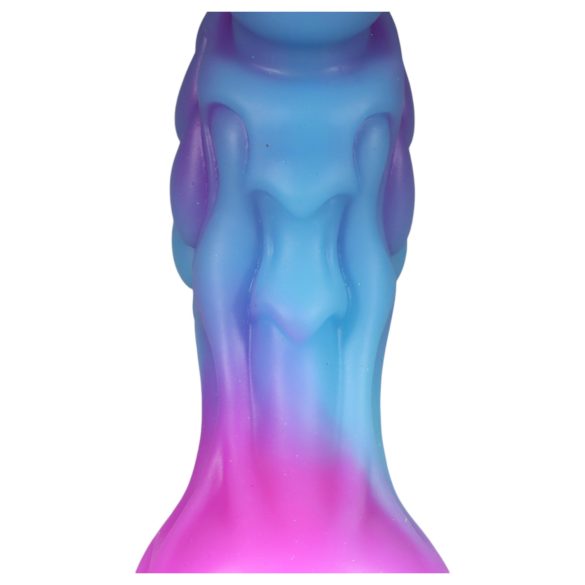 OgazR - dildo v obliki zmaja - svetleči učinek - 22cm - vijolično-roza