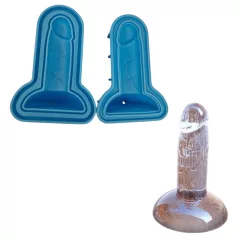 Dildo kalup za led - silikon - moder