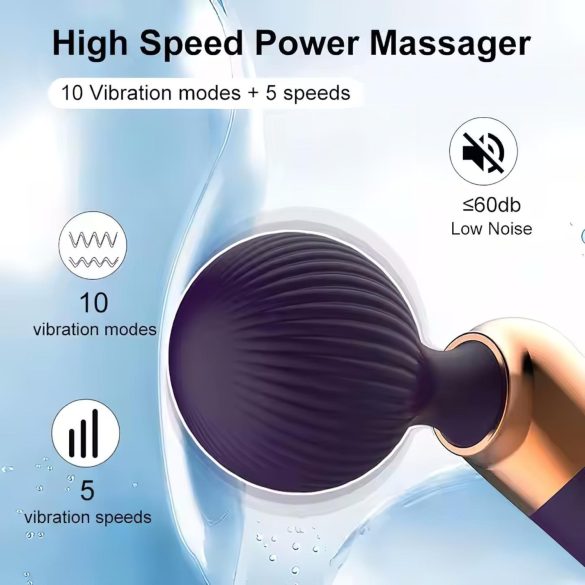Ukrivljen - masažni vibrator - polnilni - črn
