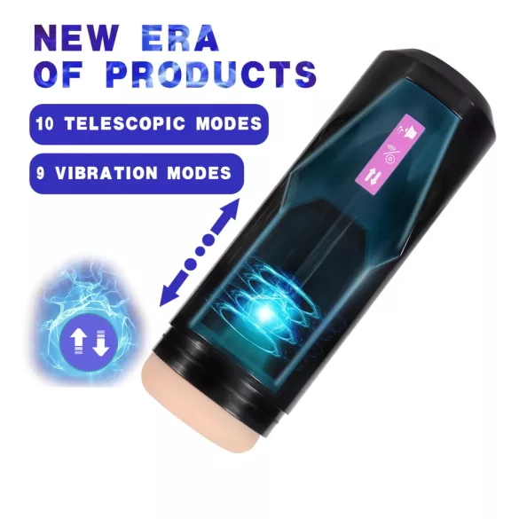 Lonely - avtomatski masturbator z zvočnimi efekti - črn