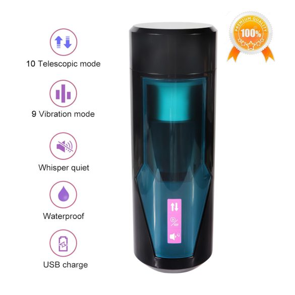 Lonely - avtomatski masturbator z zvočnimi efekti - črn