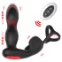 Mroow - obročast vibracijski stimulator prostate (črn)