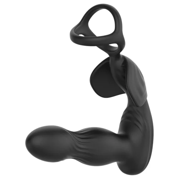 Mroow - obročast vibracijski stimulator prostate (črn)