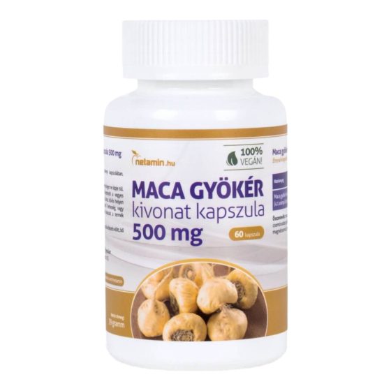 Netamin Maca 500 mg - prehransko dopolnilo, kapsule (60 kosov)