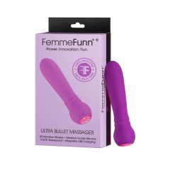   FemmeFunn Ultra Bullet - polnilni vibrator za drogove Premium (vijolična)