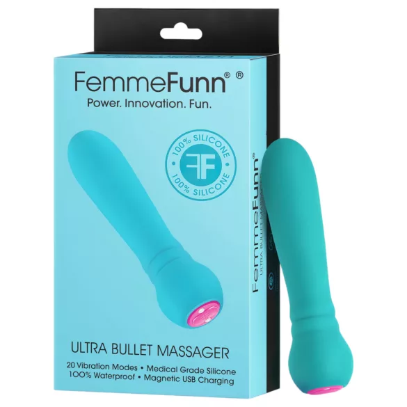 FemmeFunn - mini vibrator - močan vibracijski naboj - turkizna