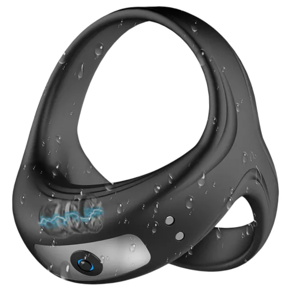 AlvUp - vibracijski obroč za penis in moda - črna