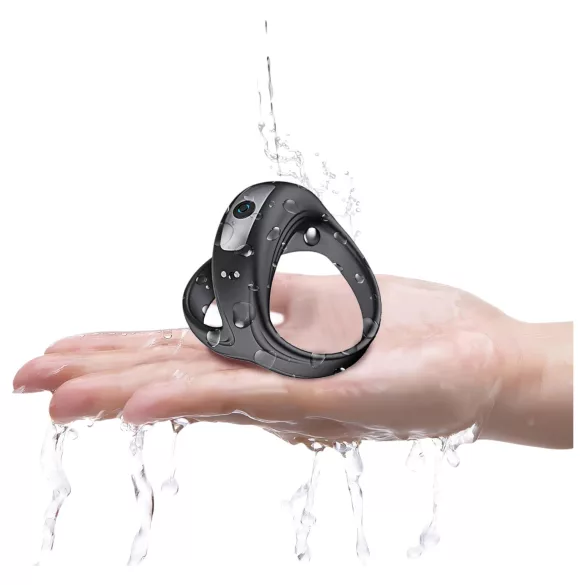 AlvUp - vibracijski obroč za penis in moda - črna