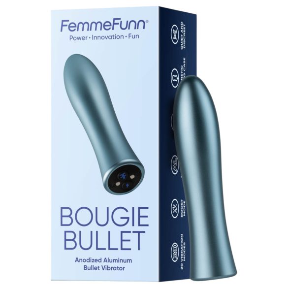 FemmeFunn Bougie - aluminijasti premium vibrator (srebrn)