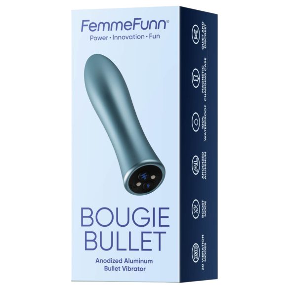 FemmeFunn Bougie - aluminijasti premium vibrator (srebrn)