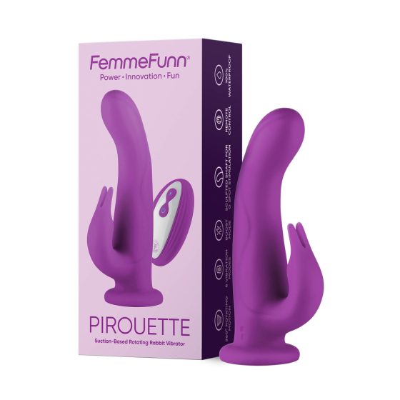 FemmeFunn Pirouette - radijski vibrator z možnostjo polnjenja (vijolična)