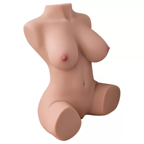 XISE Dania - moški torzo masturbator s potisno funkcijo - naravna barva