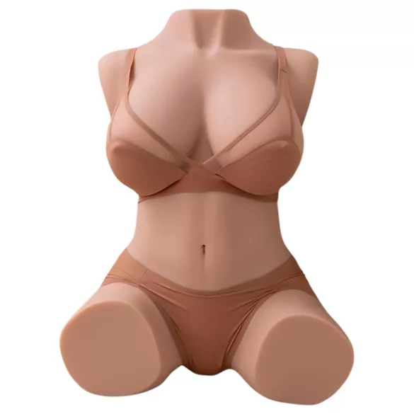 XISE Dania - moški torzo masturbator s potisno funkcijo - naravna barva