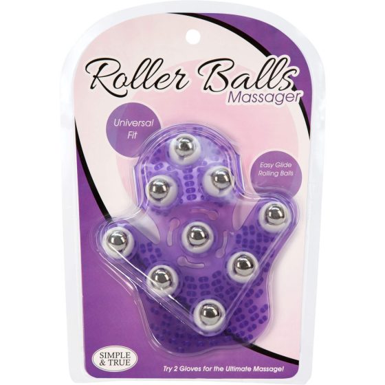Roller Balls Massager - masažna blazinica za roke (vijolična)