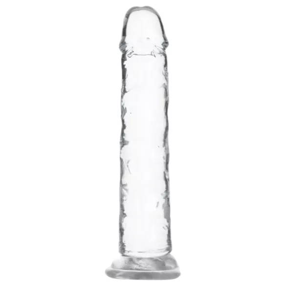 Addiction Crystal - dildo z priseskom (prozoren) - 18 cm