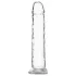 Addiction Crystal - dildo z priseskom (prozoren) - 18 cm