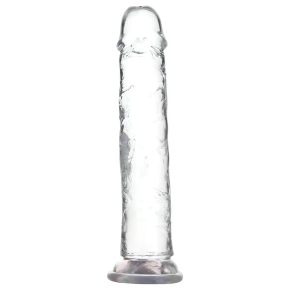 Addiction Crystal - dildo s priseskom - prozoren - 20 cm