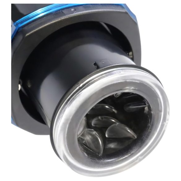 Leten SM320 - moški masturbator z zvočnimi učinki, potiskanje, gretje - črn