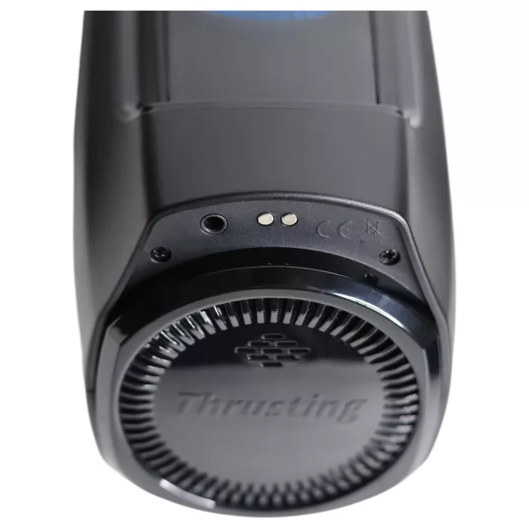 Leten SM320 - moški masturbator z zvočnimi učinki, potiskanje, gretje - črn