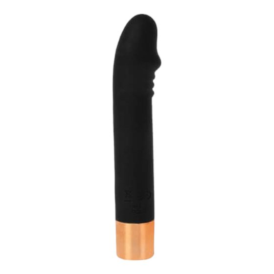 Lonely Charming Vibe Dick - Vodoodporni vibrator za točko G, ki ga je mogoče ponovno napolniti (črn)