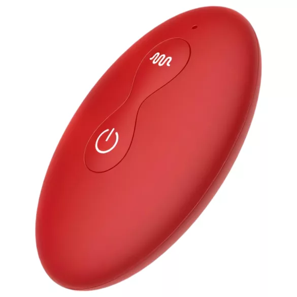 Rose Plug - analni vibrator z daljinskim upravljalnikom - polnjenje USB - rdeč