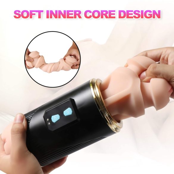 Lonely - ustni in vaginalni masturbator (naravno-črno)