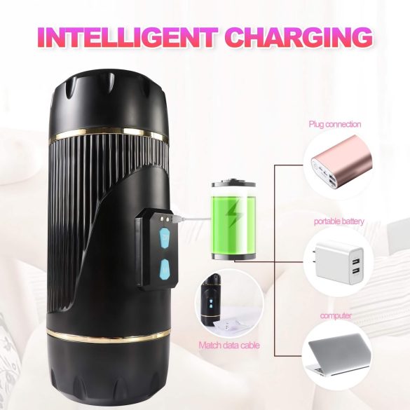 Lonely - ustni in vaginalni masturbator (naravno-črno)