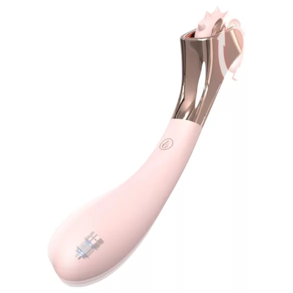 Sex HD - vibrator za stimulacijo in kolešček - vodoodporen polnilni - roza