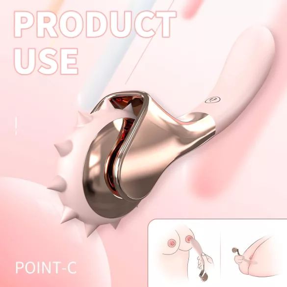 Sex HD - vibrator za stimulacijo in kolešček - vodoodporen polnilni - roza