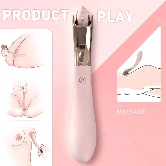 Sex HD - vibrator za stimulacijo in kolešček - vodoodporen polnilni - roza