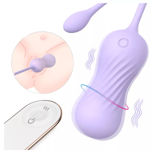 Sex HD Twist Egg - masturbator - vibracijsko jajce - vijolična
