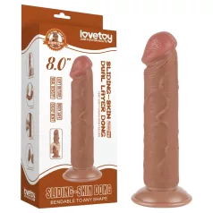   Lovetoy - dildó z vakuumsko osnovo - dvoplastni realistični - 20 cm naravno