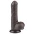 Lovetoy - realistični dildo z modom - dvoplasten - 18,3 cm - rjav