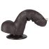 Lovetoy - realistični dildo z modom - dvoplasten - 18,3 cm - rjav