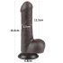Lovetoy - realistični dildo z modom - dvoplasten - 18,3 cm - rjav
