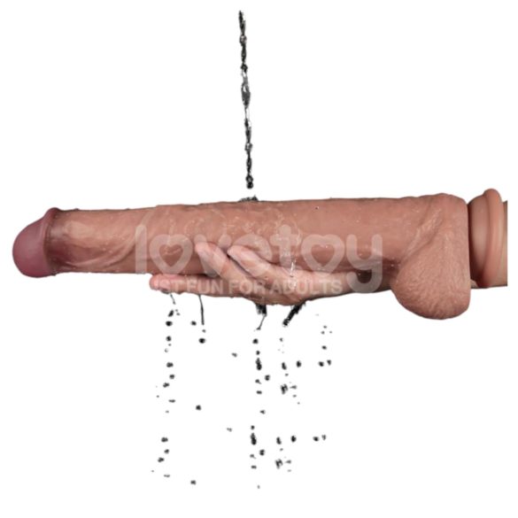 Lovetoy - dildo XXL z dvojnim slojem - 36,5 cm - naravna barva
