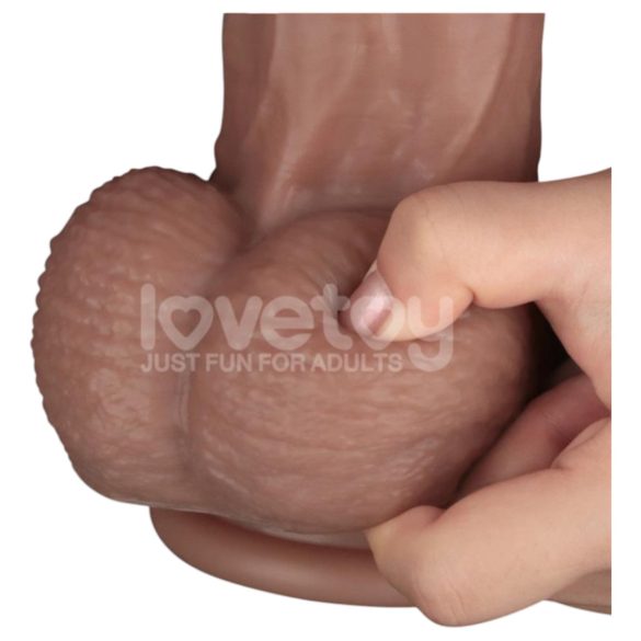 Lovetoy - dildo XXL z dvojnim slojem - 36,5 cm - naravna barva