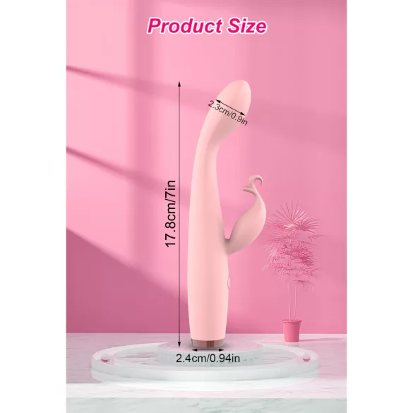 AlvUp - vibrator za G-točko s stimulatorjem klitorisa - roza