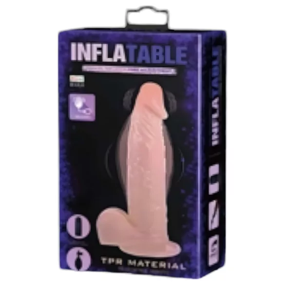 Baile - napihljiv realistični vibrator - naravna barva
