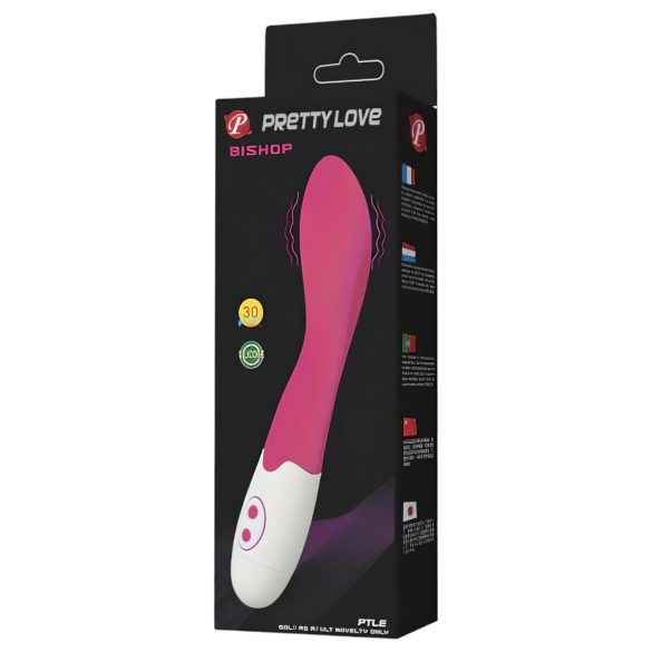 Pretty Love Bishop - vodoodporni G-točka vibrator (roza-bela)