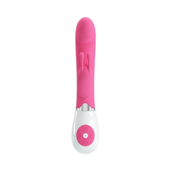 Pretty Love Gene - Vodoodporen vibrator za točko G s čepom (roza in bela)