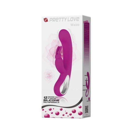 Pretty Love Webb - Vodoodporen vibrator s paličico za polnjenje (roza)