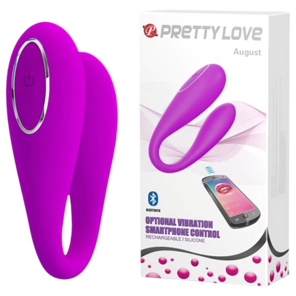 Pretty Love August - vibrator za G-točko in klitoris - polnjenje USB - roza